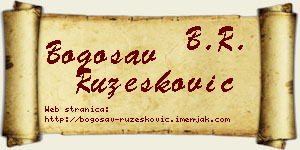 Bogosav Ružesković vizit kartica